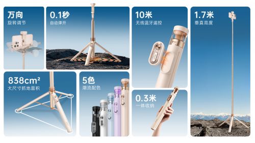 “落地开”自拍杆新纪元！ 重新定义影像自由z6尊龙网站登录入口SEAJIC施吉客开启(图5)